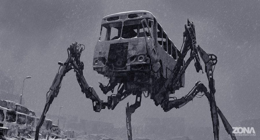 Роботизированный арахноид–штурмовик на базе автобуса ЛиАЗ