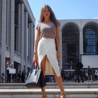 Юбка с разрезом