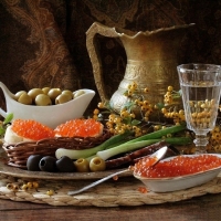 Водка и закуска