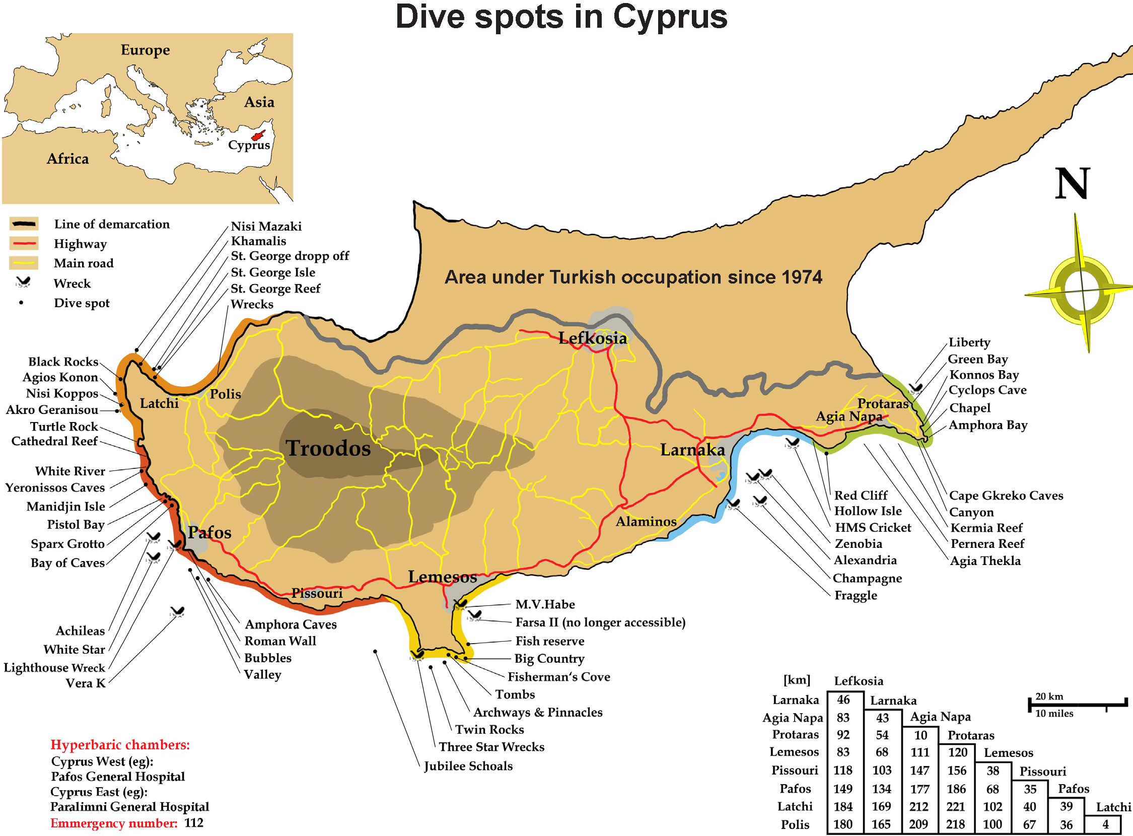 Места для дайвинга у берегов Кипра