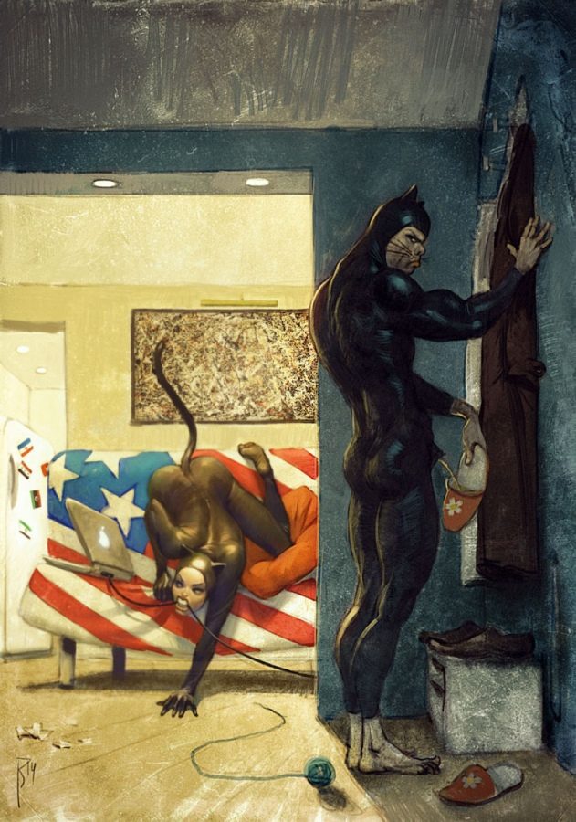 Ссора в семье людей-кошек Ссора в семье людей-кошек