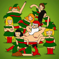 Санта Клаус отрывается по полной программе!