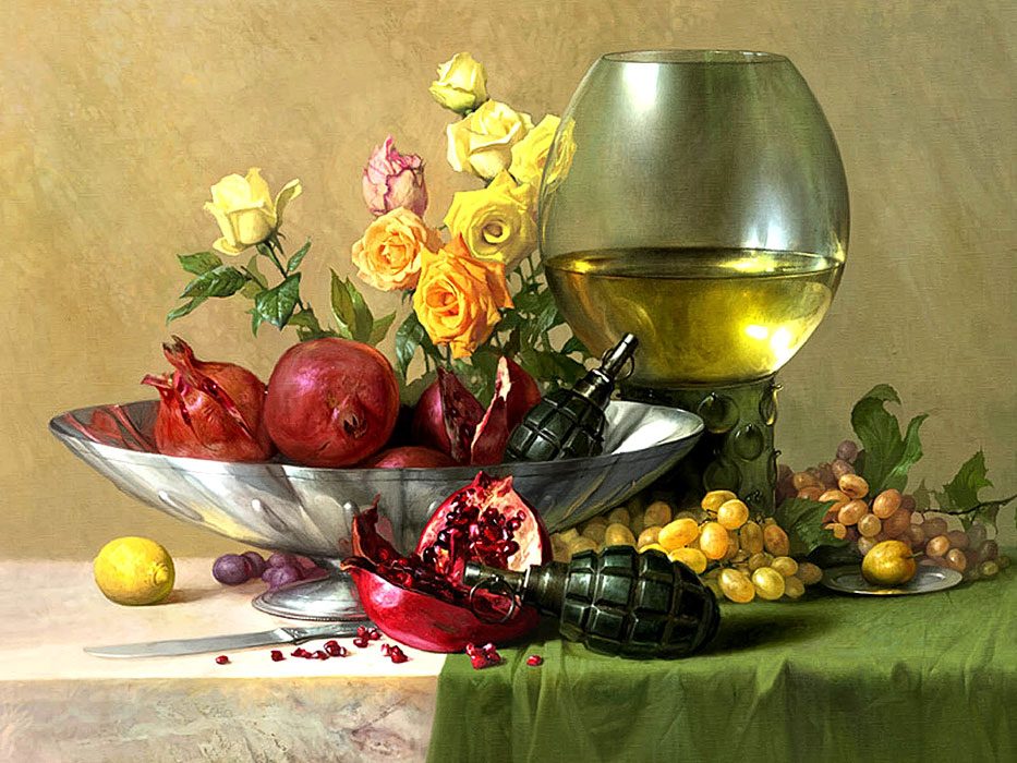 Натюрморт с гранатами